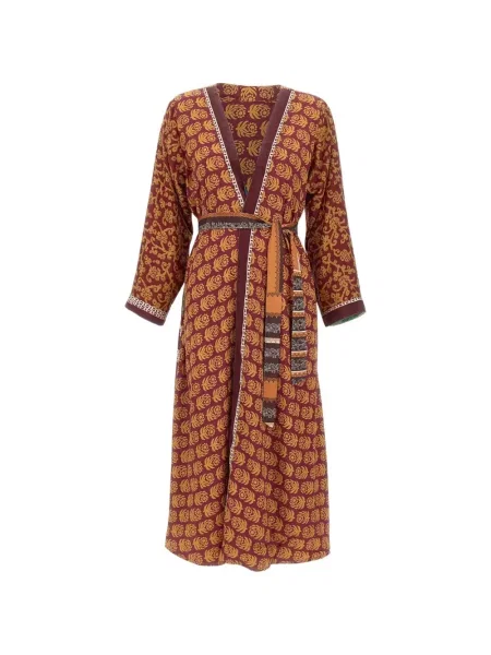 Palton Picus Viridis cu model floral roșu