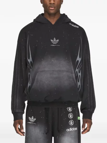 Hanorac cu glugă Adidas negru