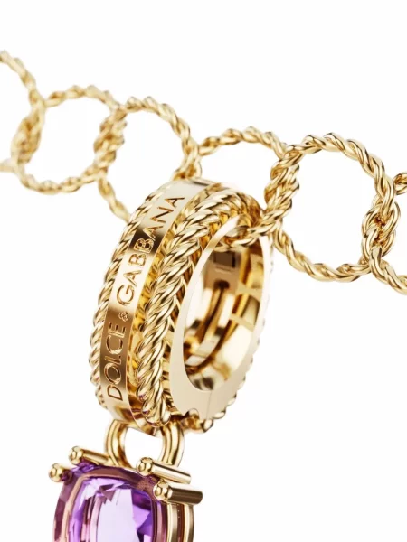 Přívěsek Dolce & Gabbana Rainbow s kamínky žlutý
