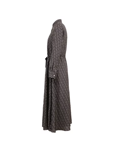 Rochie tip cămașă Herno de mătase negru