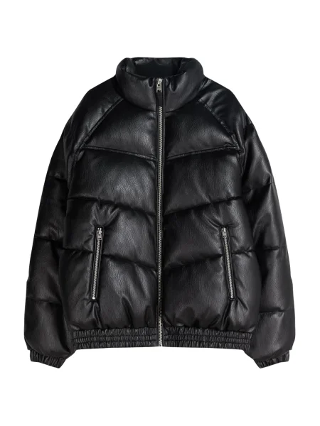 Bershka Geacă de iarnă negru