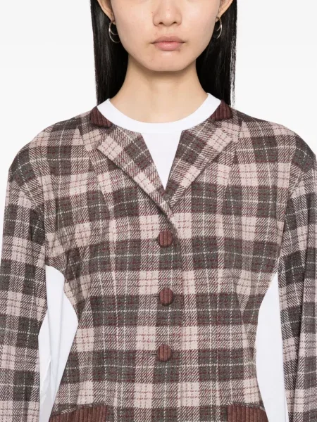 Tricou Moschino în carouri maro