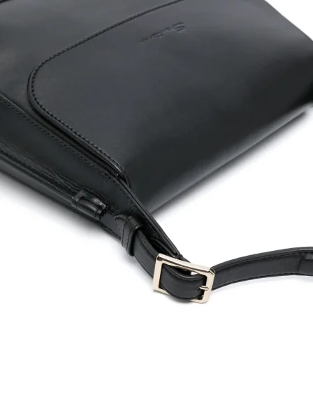 Geanta de piele Santoni din piele negru