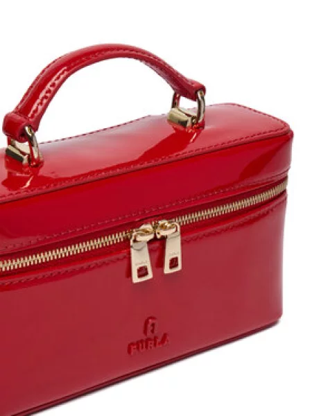 Furla torbica kovček usnjena rdeča