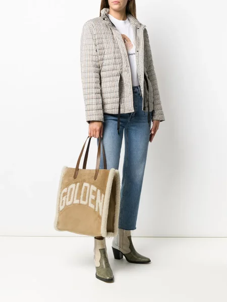 Велурена шопинг чанта Golden Goose