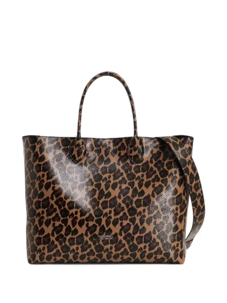 Geantă Essentiel Antwerp cu imagine cu model leopard maro