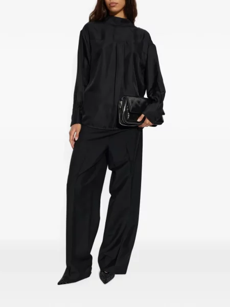 Cămașă Alexander Wang de mătase negru