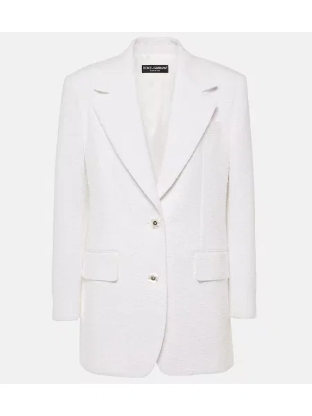 Sacou Dolce&gabbana din tweed alb