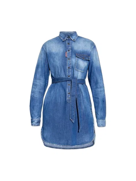 Sukienka jeansowa Dsquared2 niebieska