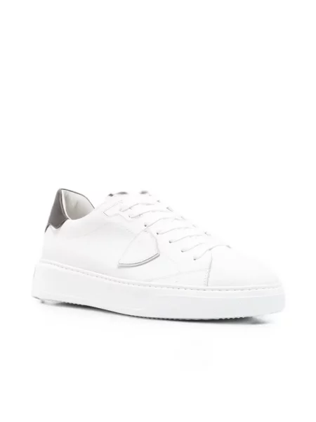 Sneakerși Philippe Model Paris din piele cu autograf alb