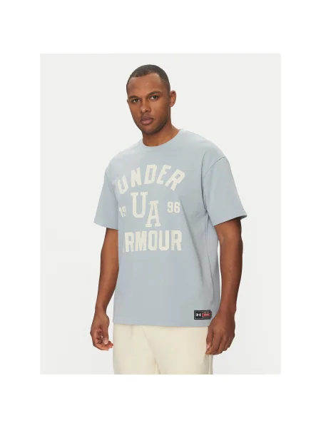 Under Armour Póló Heavyweight Varsity Oversize kék