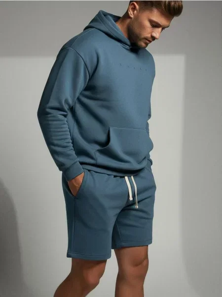 Sinsay Kraťasy s ozdobným vázáním námořnická modrá