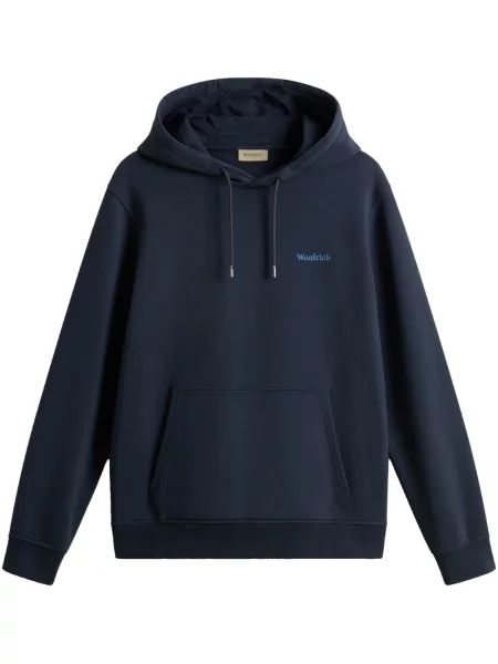 Hanorac cu glugă Woolrich cu imagine albastru
