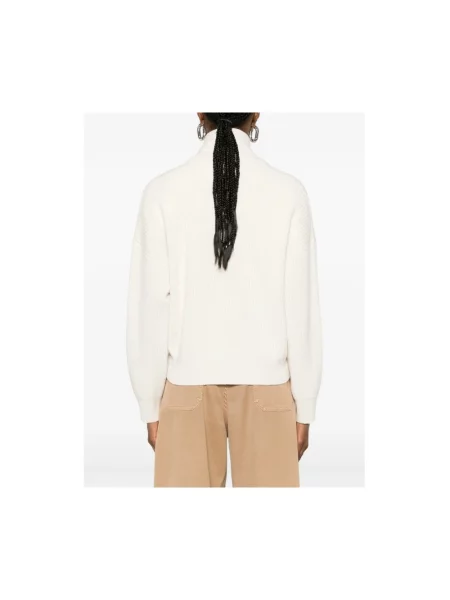 Dzianinowy sweter Brunello Cucinelli biały