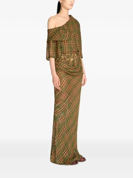 Lung rochie Dries Van Noten verde
