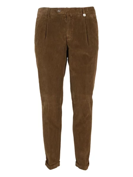 Pantaloni Myths de catifea cord conici maro