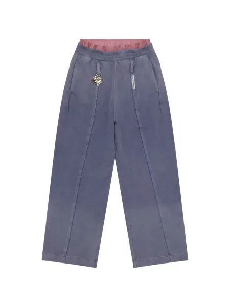 Pantaloni Aape By A Bathing Ape cu motiv cu inimi alergare cu autograf violet