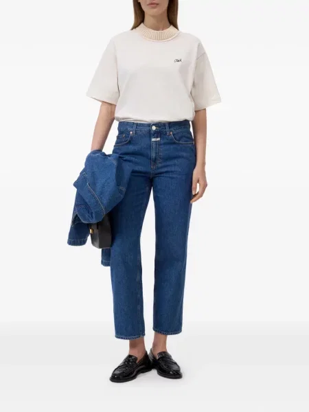Tricou Closed cu broderie