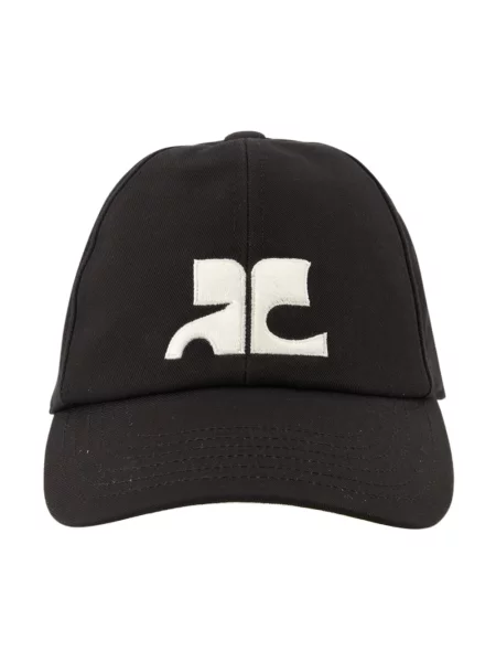 Czapka z daszkiem Courreges z logo czarna