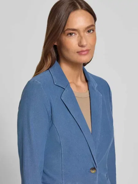 Marynarka o kroju regular fit w stylu denim model Kate' Ichi niebieska