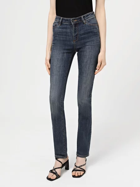 Armani Exchange Завужені джинси Бавовна/поліестер синій