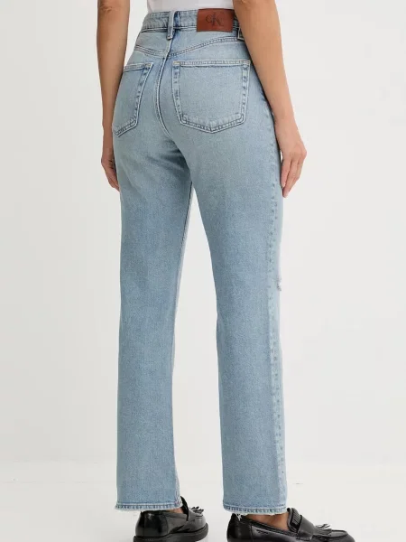 Džíny Calvin Klein Jeans high waist modré