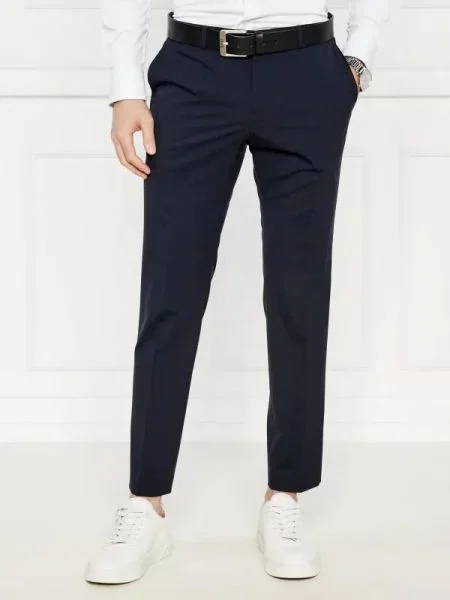 BOSS BLACK De lână pantaloni | Modern fit negru