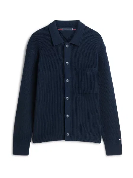 TOMMY HILFIGER Geacă tricotată FISHERMAN bleumarin