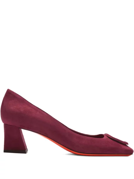 Pantofi cu toc Santoni cu cataramă violet