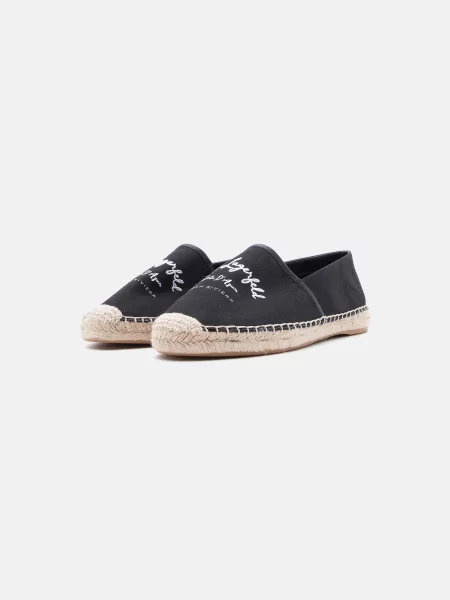 KARL LAGERFELD Espadrile Kamini Negru alb