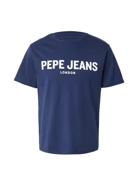 Pepe Jeans Tricou albastru închis alb