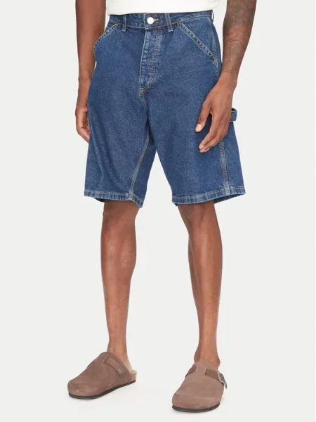Jack&Jones Kratke traperice Alex Baggy Fit tamnoplava