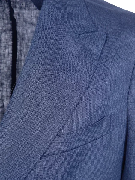 Costum Michael Coal cu două rânduri de nasturi albastru