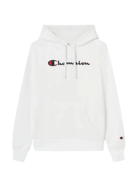 Bluza Z Kapturem Z Kangurką Dla Kobiet biała