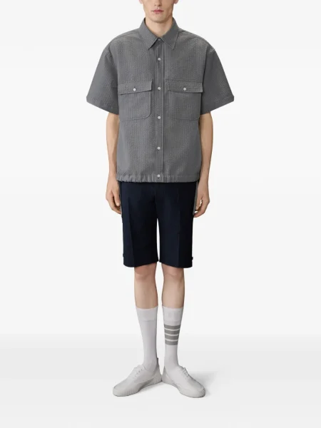 Cămașă Thom Browne scurtă gri