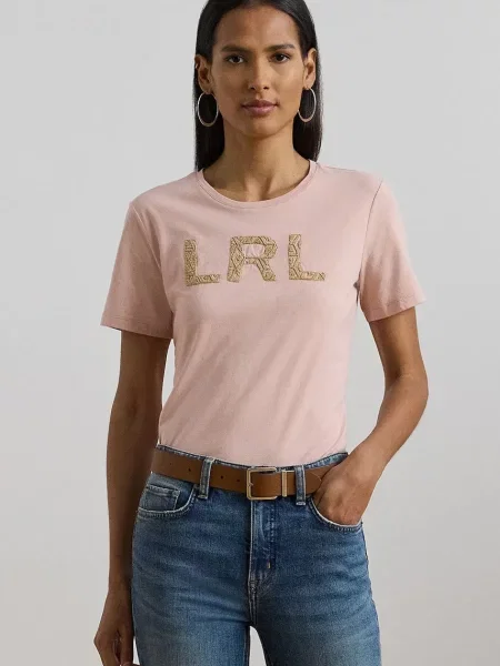 Тениска Lauren Ralph Lauren дамска оранжево