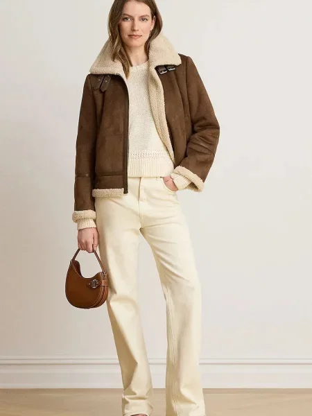 Замшевая куртка Lauren Ralph Lauren