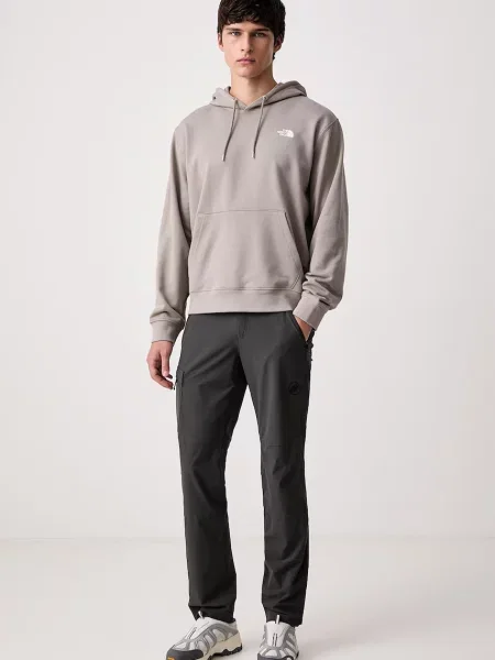 The North Face pulover s kapuco z bombažem Essential bež