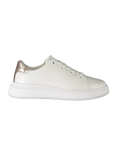Trampki Calvin Klein sznurowane skórzane białe