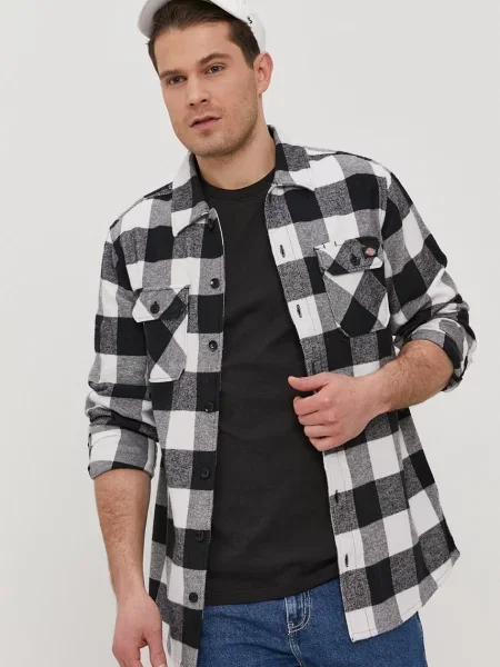 Košile Dickies regular s klasickým límcem černá