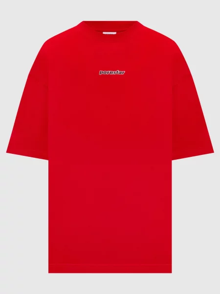 Футболка Vetements с принтом красная