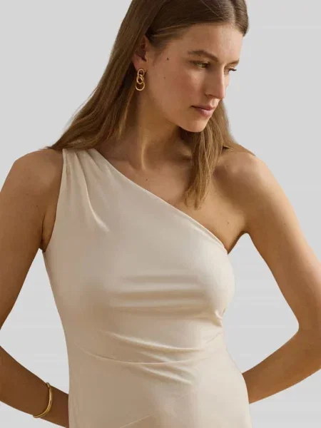Lauren Ralph Lauren sukienka asymetryczna beżowa