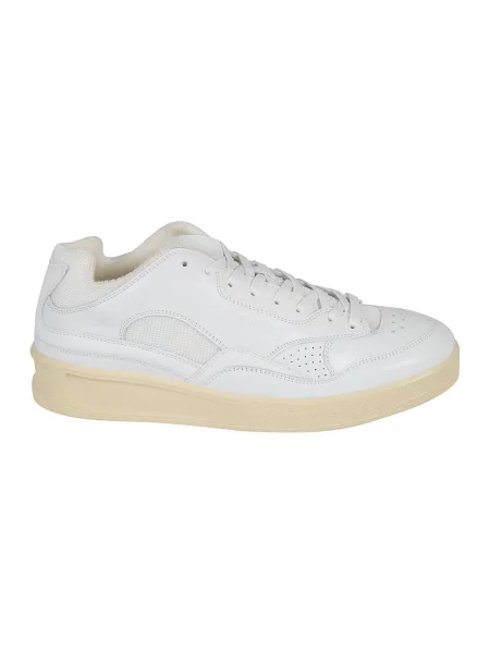 Sneakersy Jil Sander skórzane z nadrukiem białe