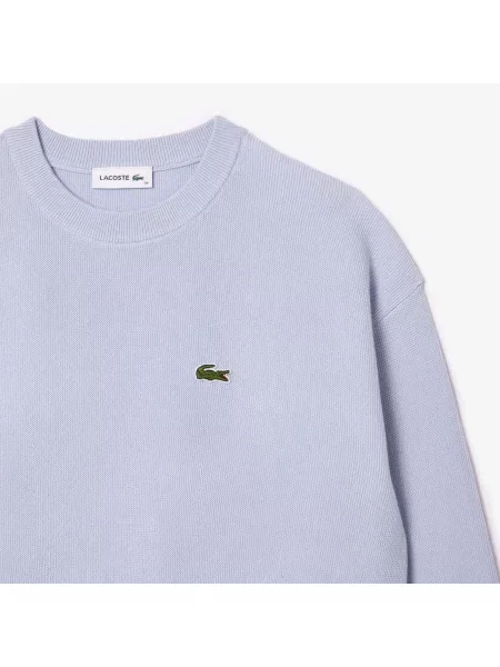 Свитер Lacoste с круглым вырезом голубой