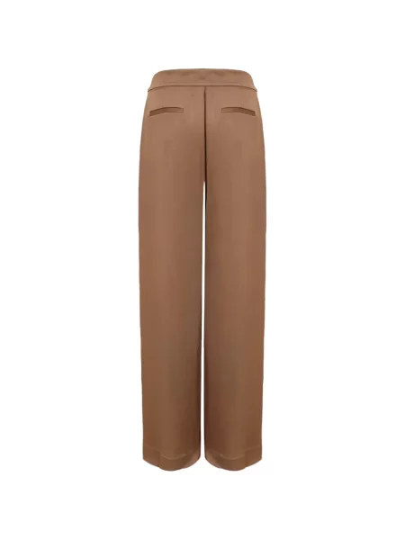 Pantaloni palazzo Simkhai din satin maro