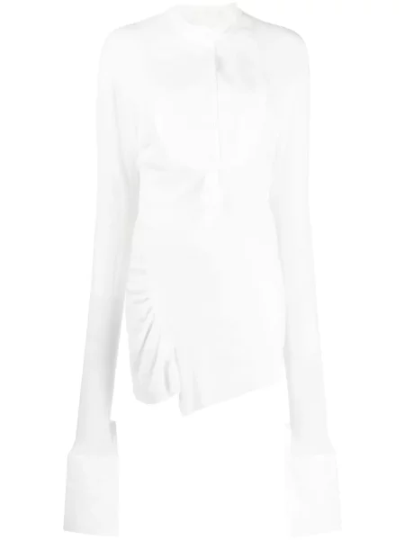 Dzianinowa koszula Marc Le Bihan biała