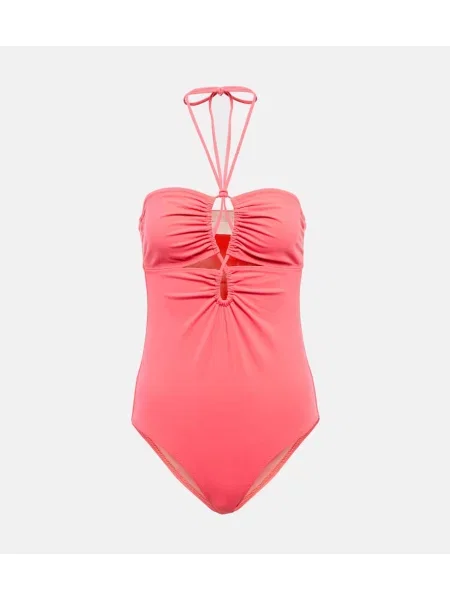 Strój kąpielowy Ulla Johnson z dekoltem halter różowy