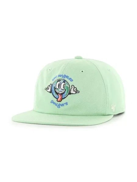 Шапка с козирка 47 brand MLB LA Dodgers с апликация зелено