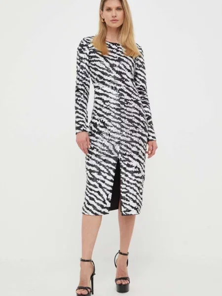 Сукня Notes du Nord Glow midi облягаюча чорний