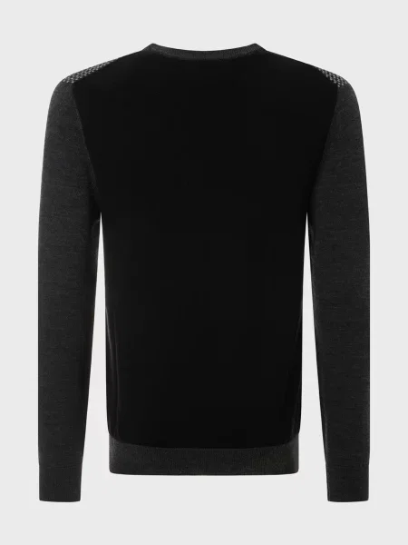 Шерстяной свитер Pierre Cardin черный